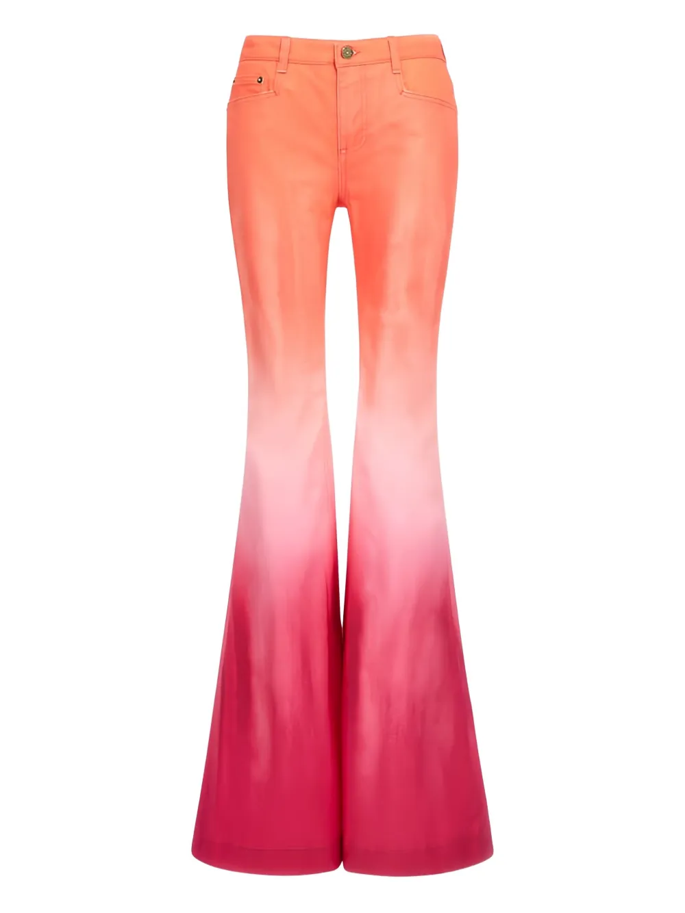 Roberto Cavalli Ombre-effect Flare Jeans In Pink