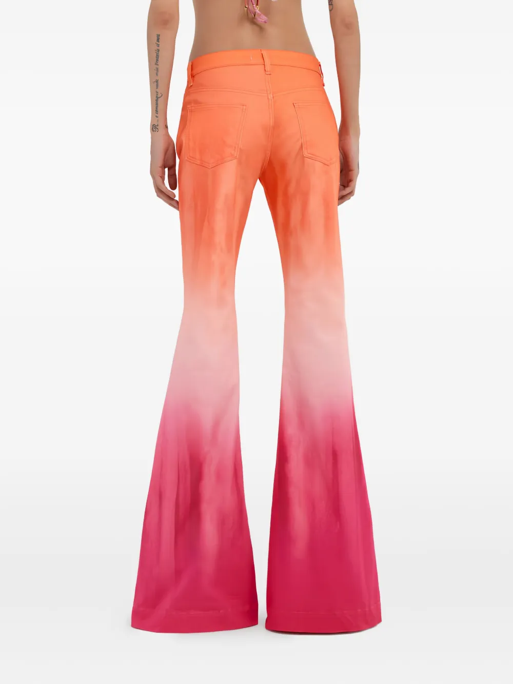 Roberto Cavalli Ombre-effect Flare Jeans In Pink