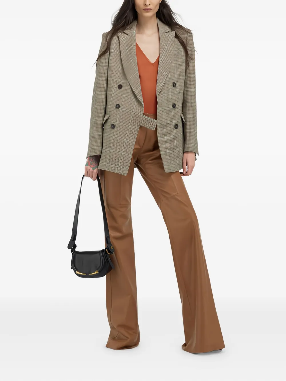 Roberto Cavalli V-neck bodysuit - Bruin