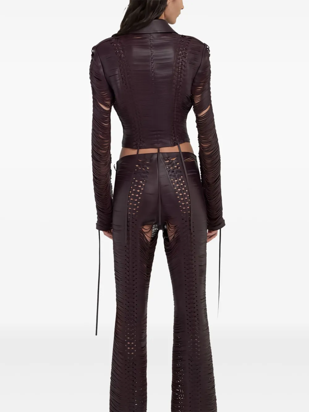 Roberto Cavalli braided leather bomber jacket | Leather Jackets | Image 2