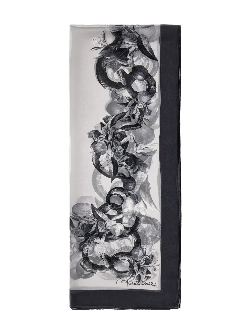 Roberto Cavalli printed scarf | Black | Image 1