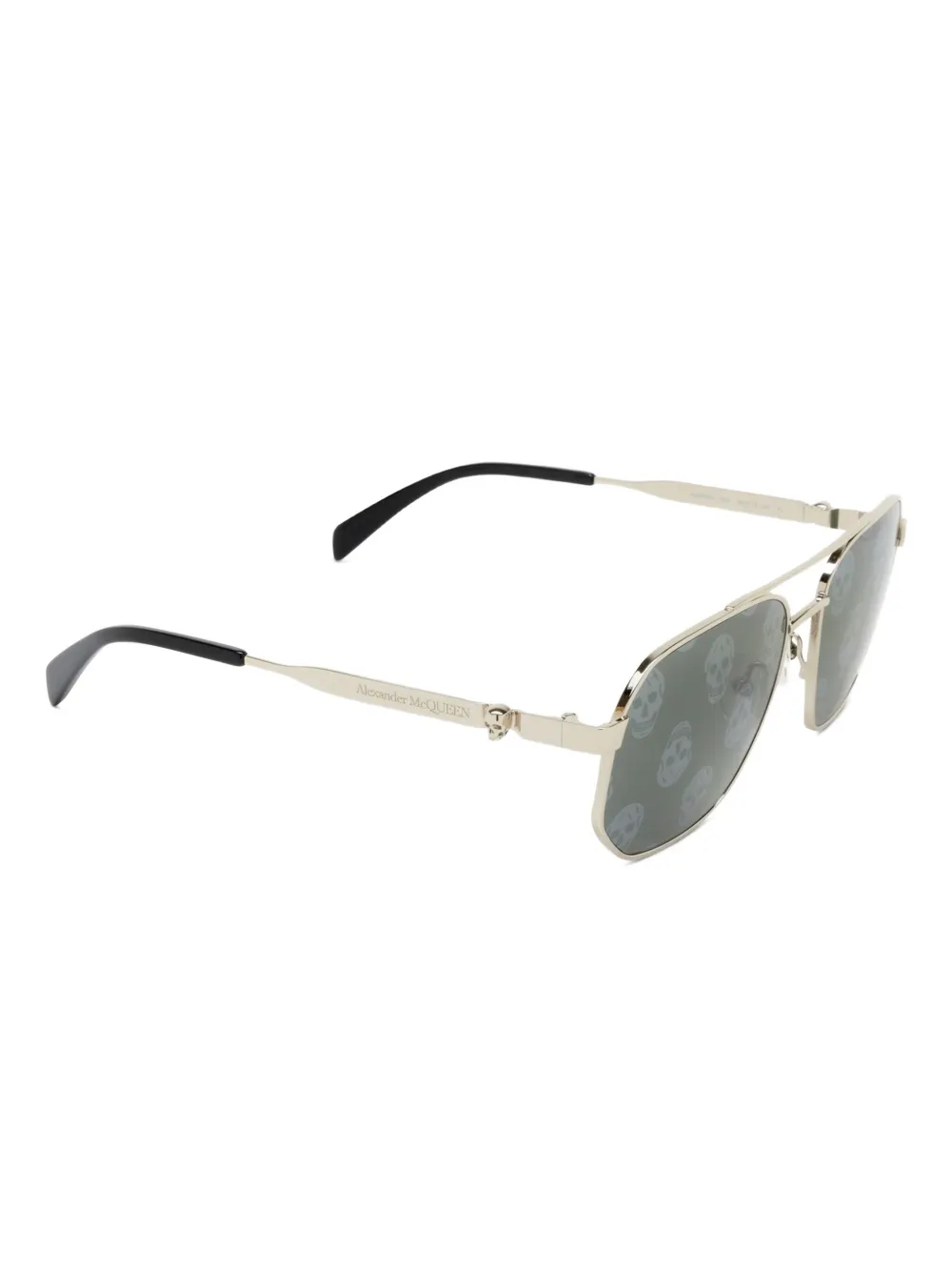 Alexander McQueen Eyewear skull-print pilot-frame sunglasses | Image 2
