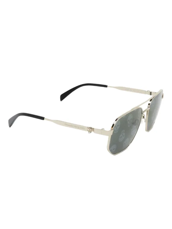 Alexander McQueen Eyewear パイロット サングラス | シルバートーン