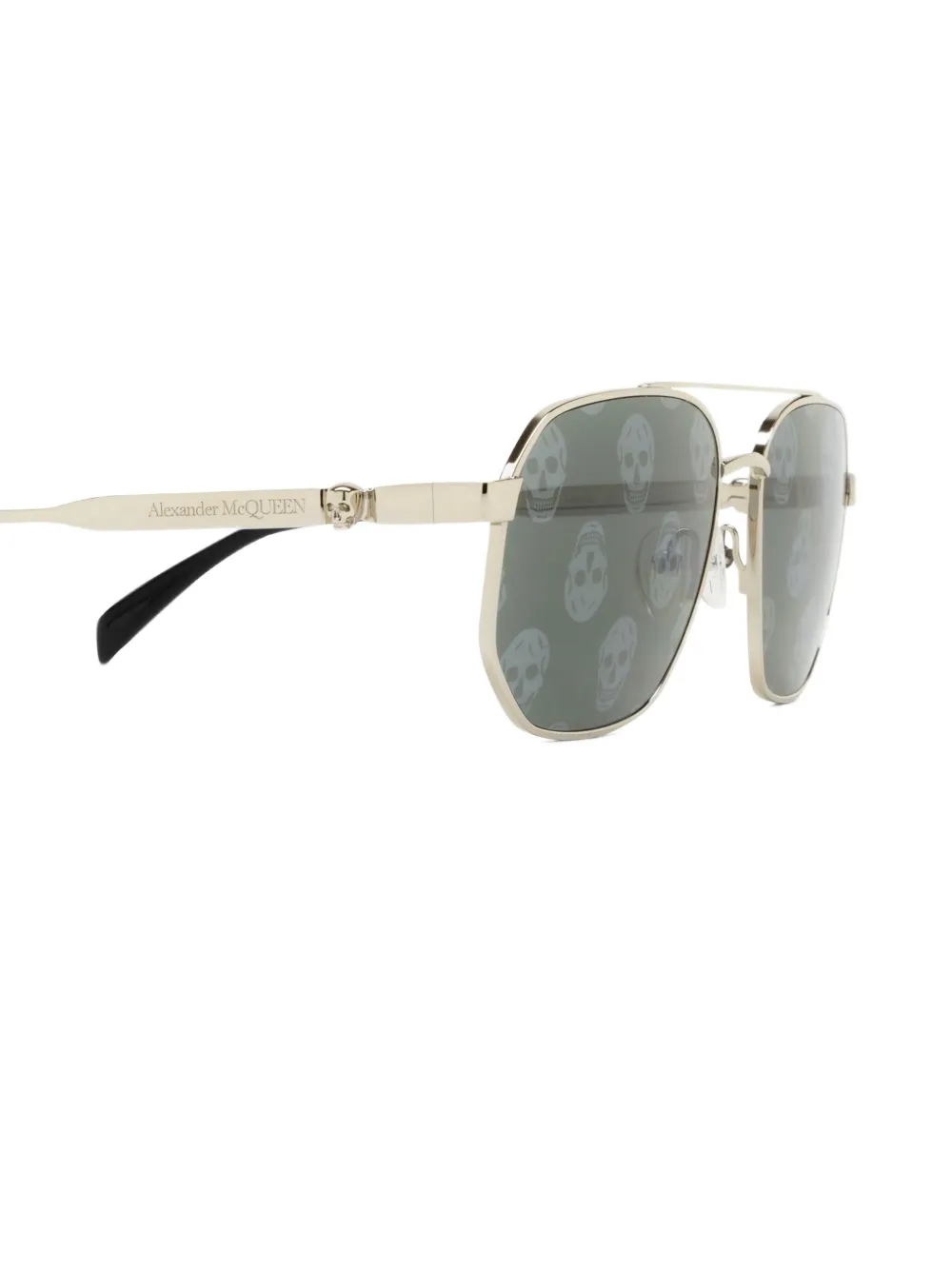 Alexander McQueen Eyewear パイロット サングラス | シルバートーン