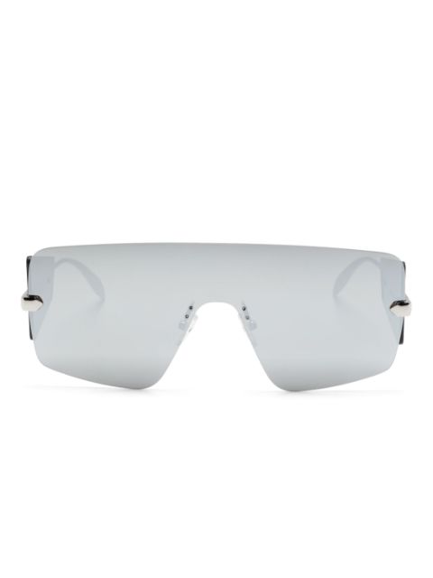 Alexander McQueen Eyewear mirrored shield-frame sunglasses Men