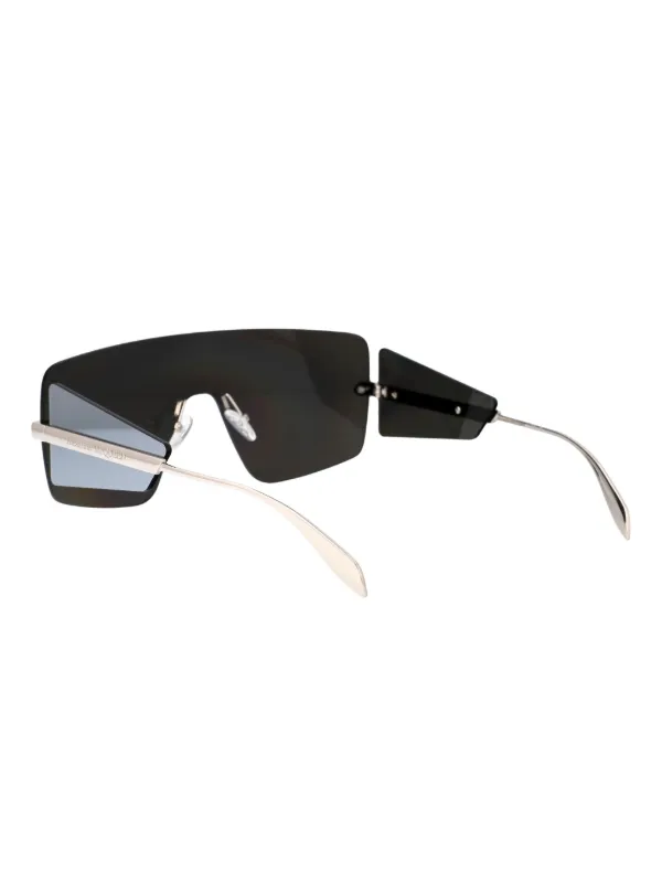 Alexander McQueen Eyewear ミラーシールド サングラス | シルバー