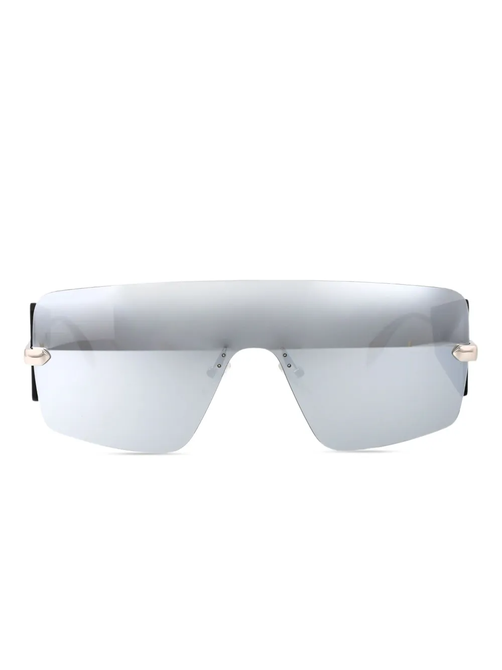 Alexander McQueen Eyewear mirrored shield-frame sunglasses | Silver | Image 1