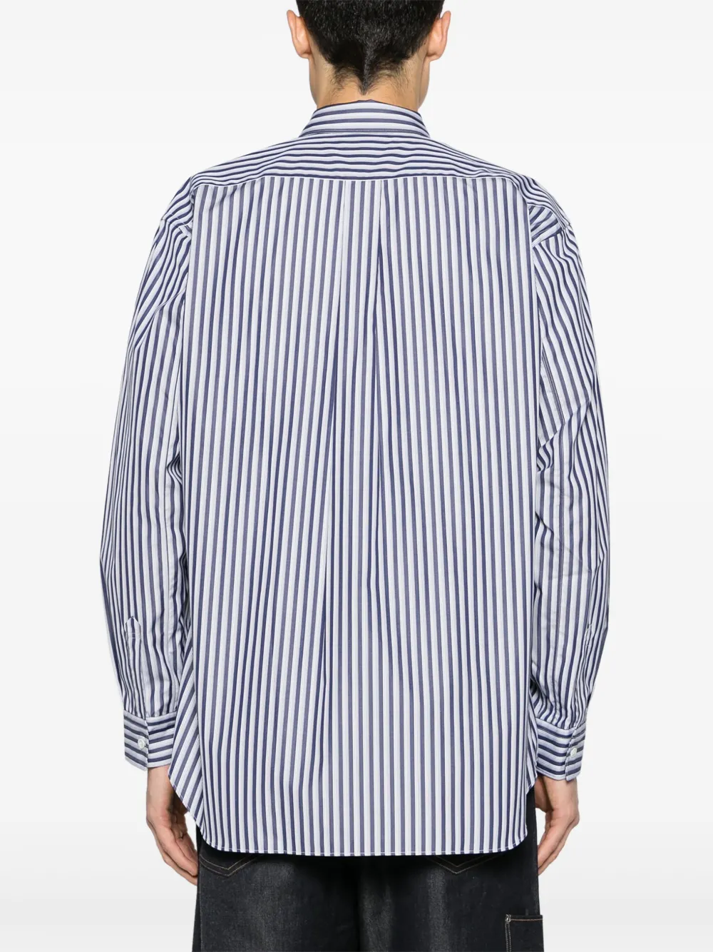 Comme Des Garçons Shirt pinstriped cotton shirt Blauw