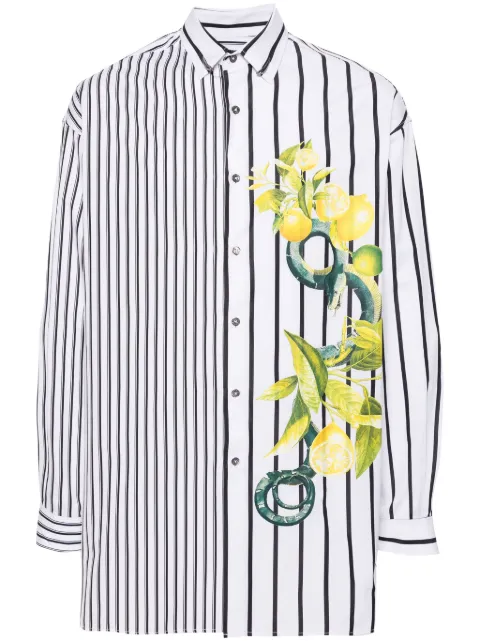 Roberto Cavalli mix-print cotton shirt 