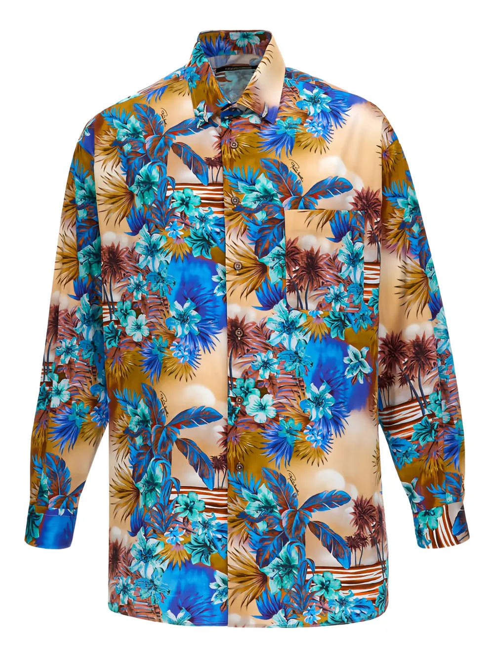 Roberto Cavalli tropical-print shirt | Orange | Image 1