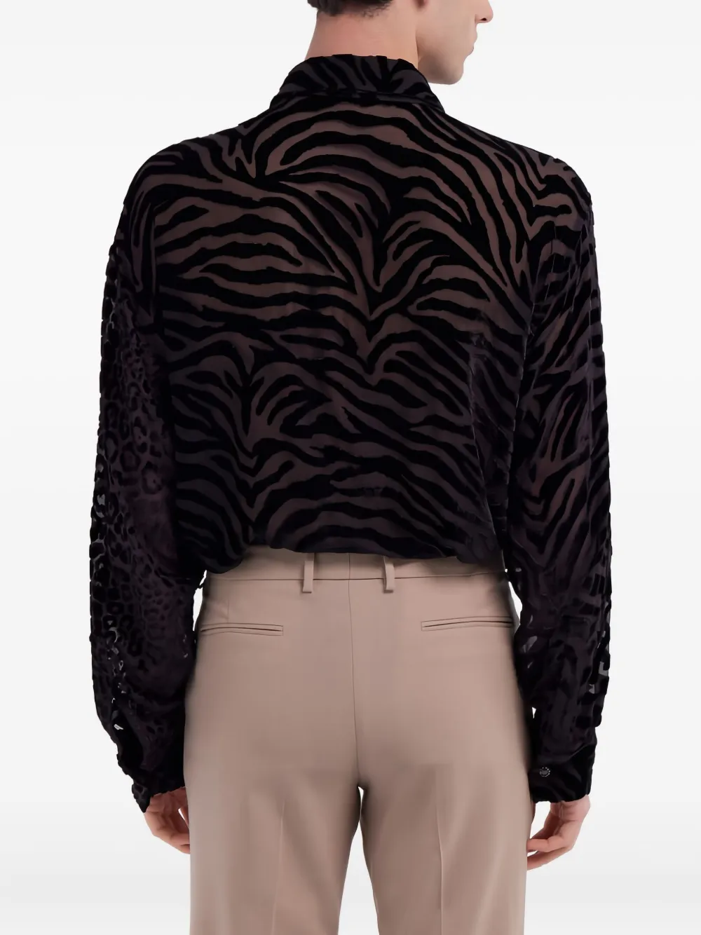 Roberto Cavalli Devorè-effect Shirt In Black