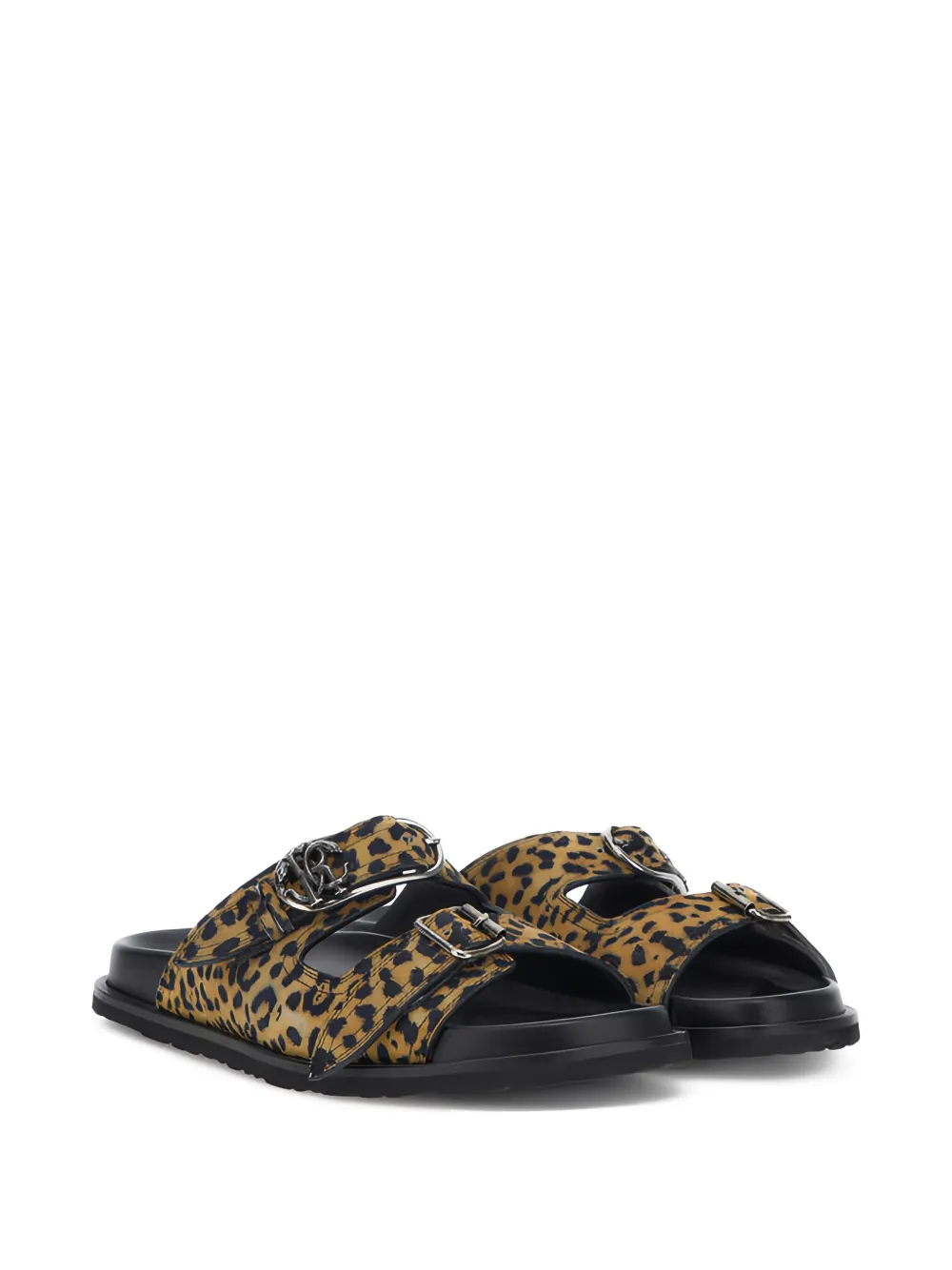 Roberto Cavalli Sandalen met luipaardprint - Bruin