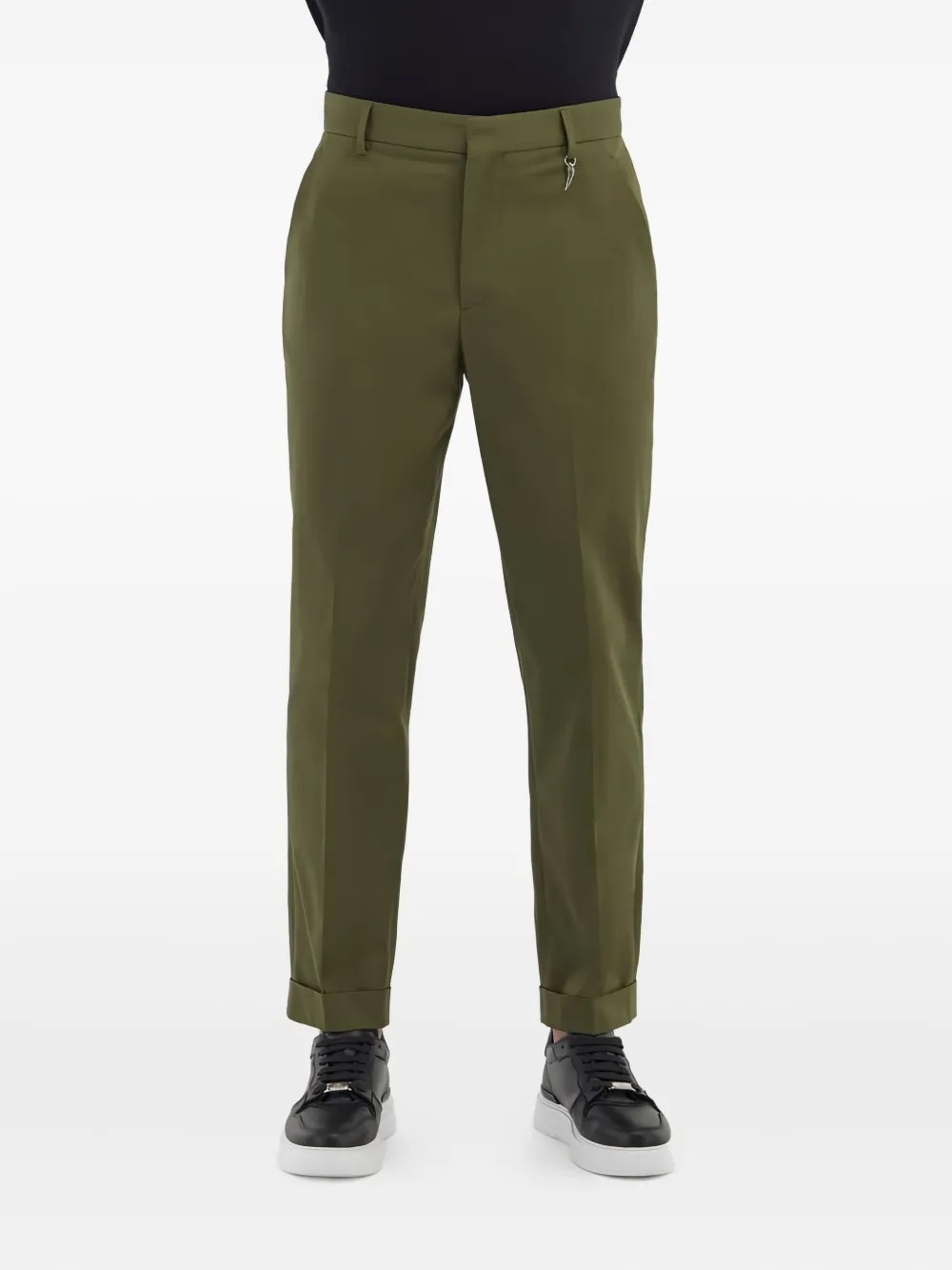 Roberto Cavalli Broek met cuffs Groen