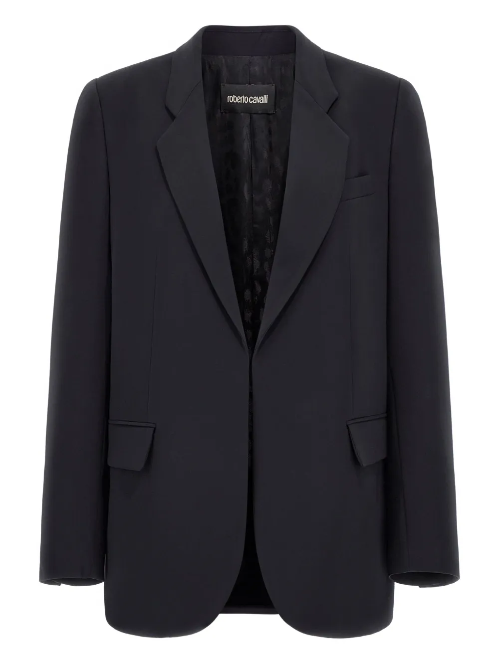 Roberto Cavalli padded-shoulder blazer | Black | Image 1