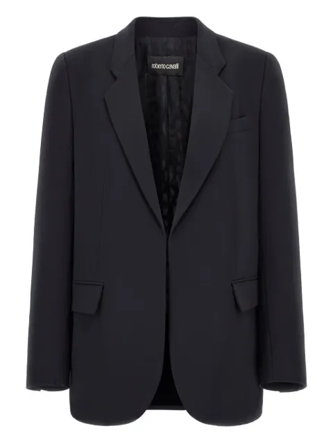 Roberto Cavalli padded-shoulder blazer