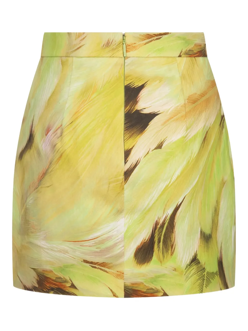 Roberto Cavalli feather-print zipped skirt | A-Line Skirts | Image 2