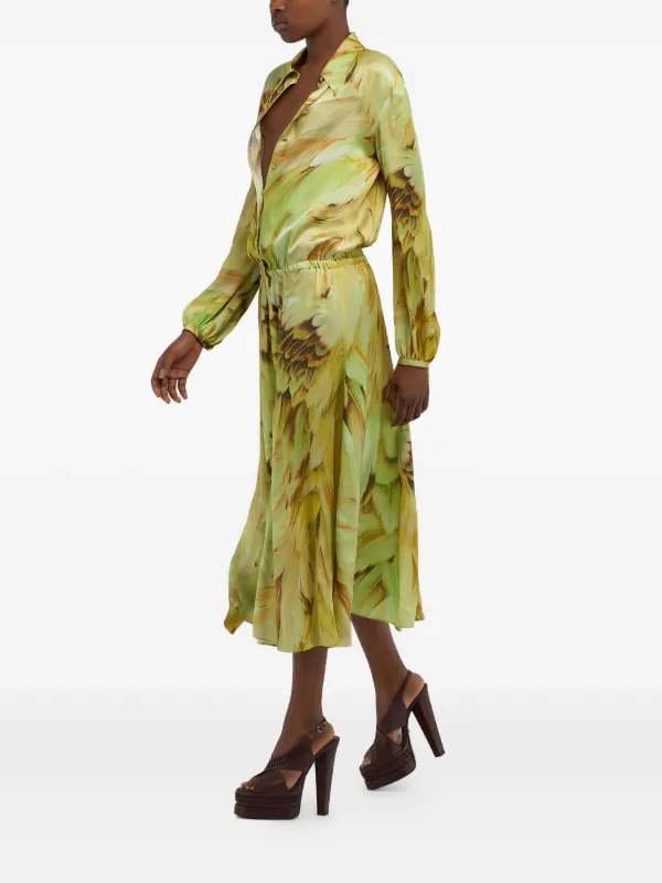 green feather print dress Strapless Floral Feather Sequin Maxi Dress Green