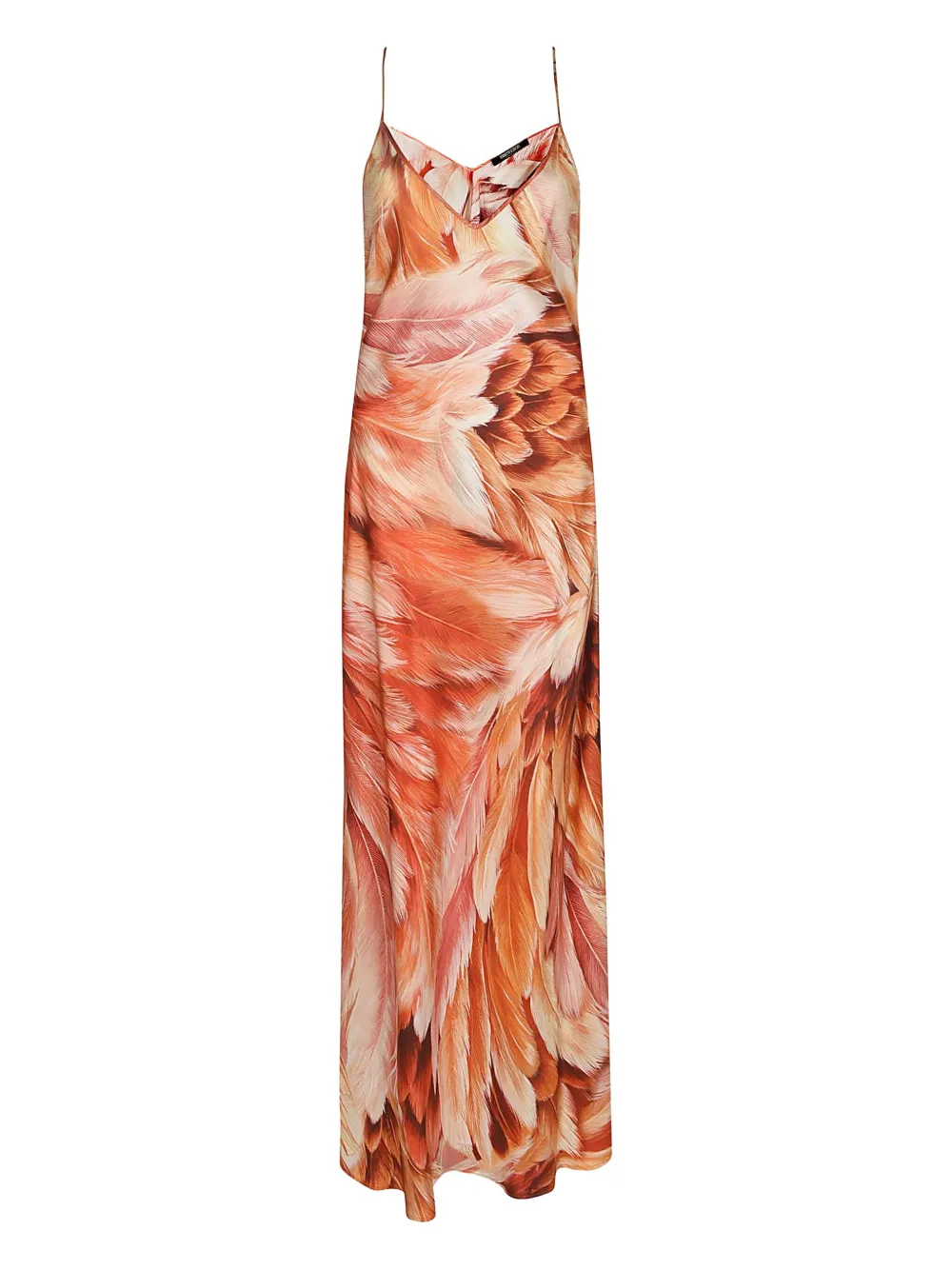 Roberto Cavalli 플러마지 실크 맥시 드레스 | Image 1