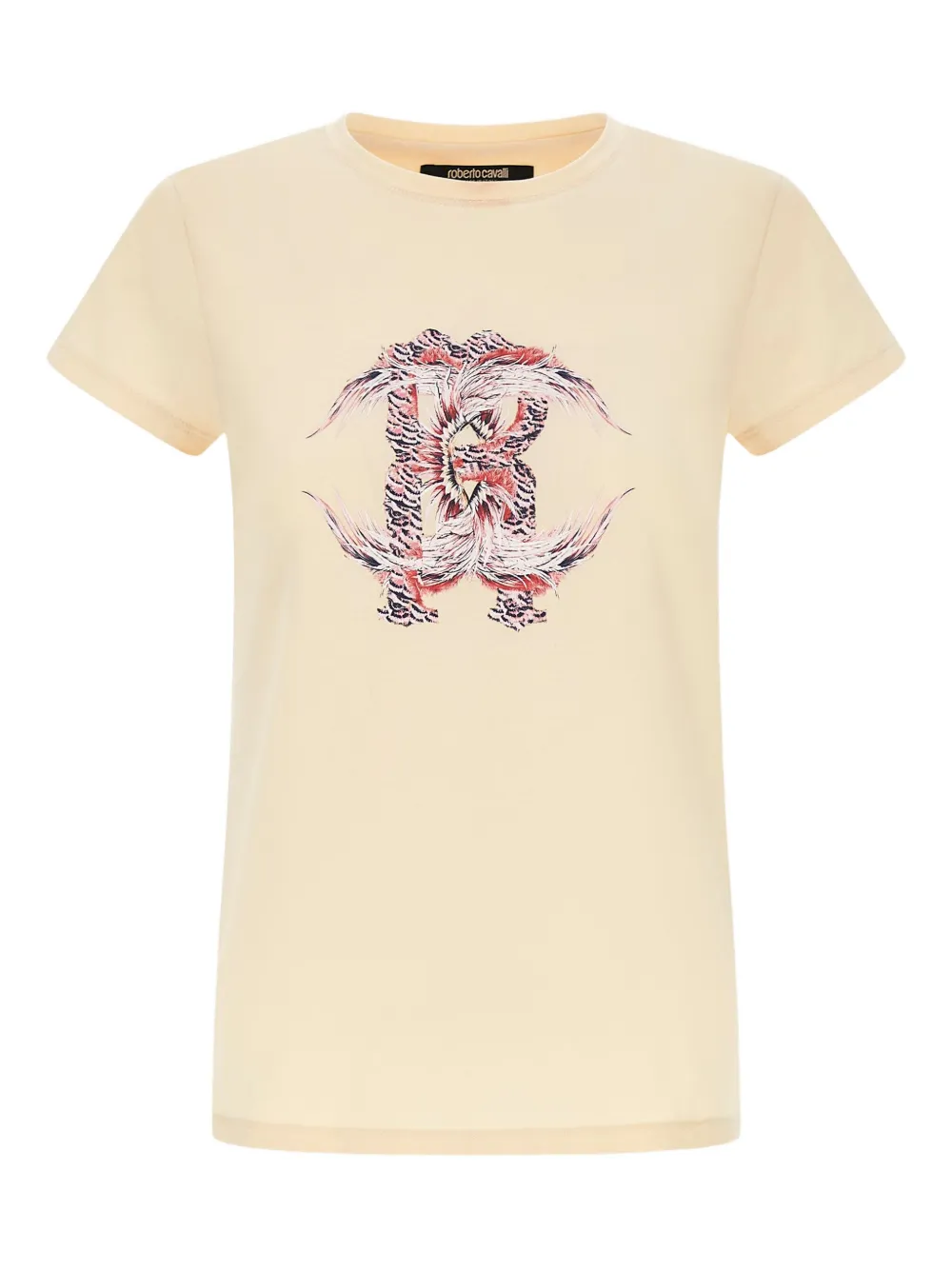 Roberto Cavalli floral-logo T-shirt | Yellow | Image 1