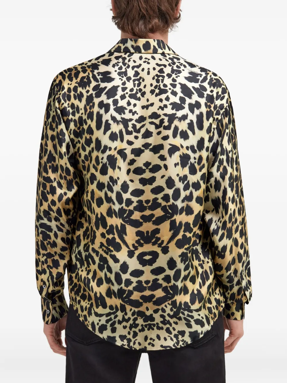 Roberto Cavalli Overhemd met luipaardprint Bruin