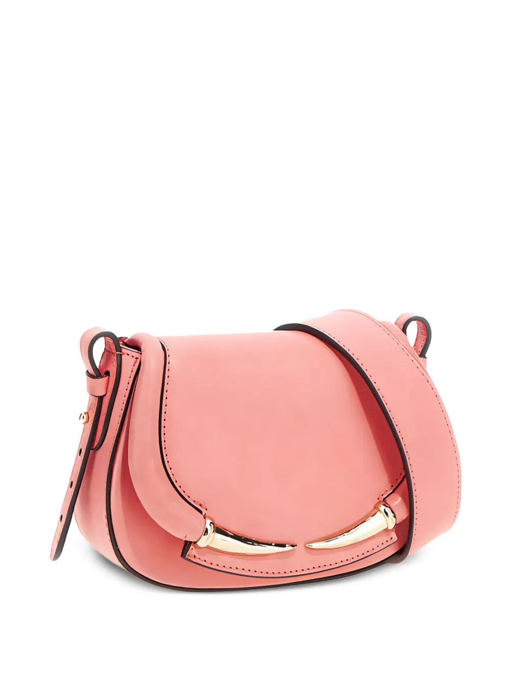 Roberto Cavalli Fang Bang schoudertas met gewelfde hoorn 02502 PINK