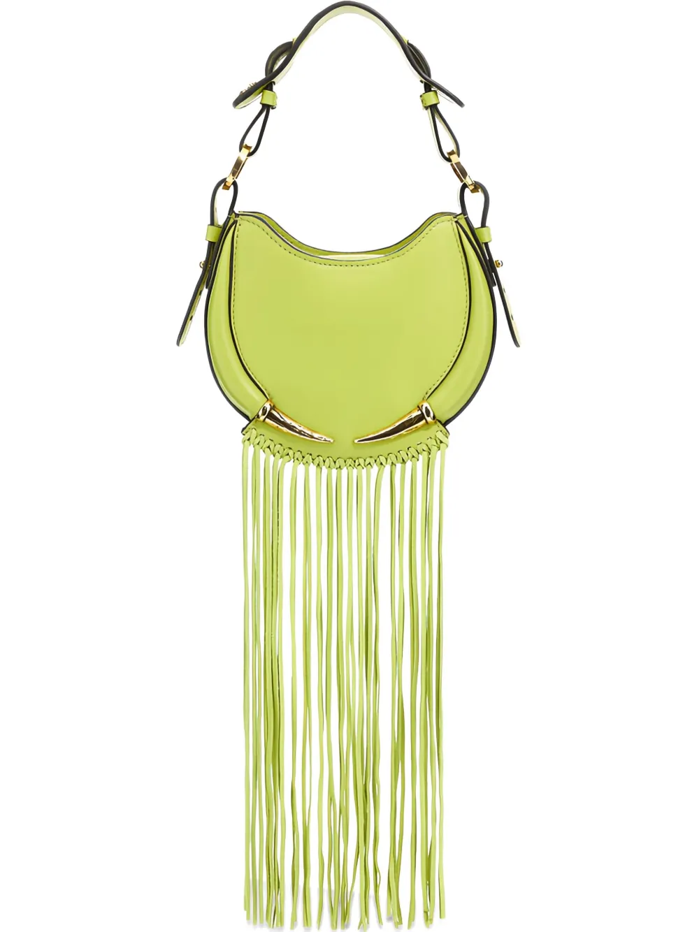 Roberto Cavalli Fang fringe shoulder bag | Green | Image 1