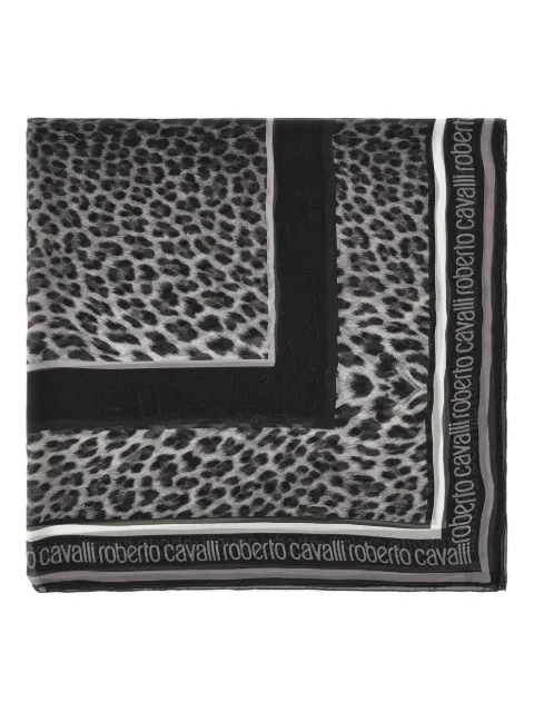 Roberto Cavalli leopard-pattern scarf