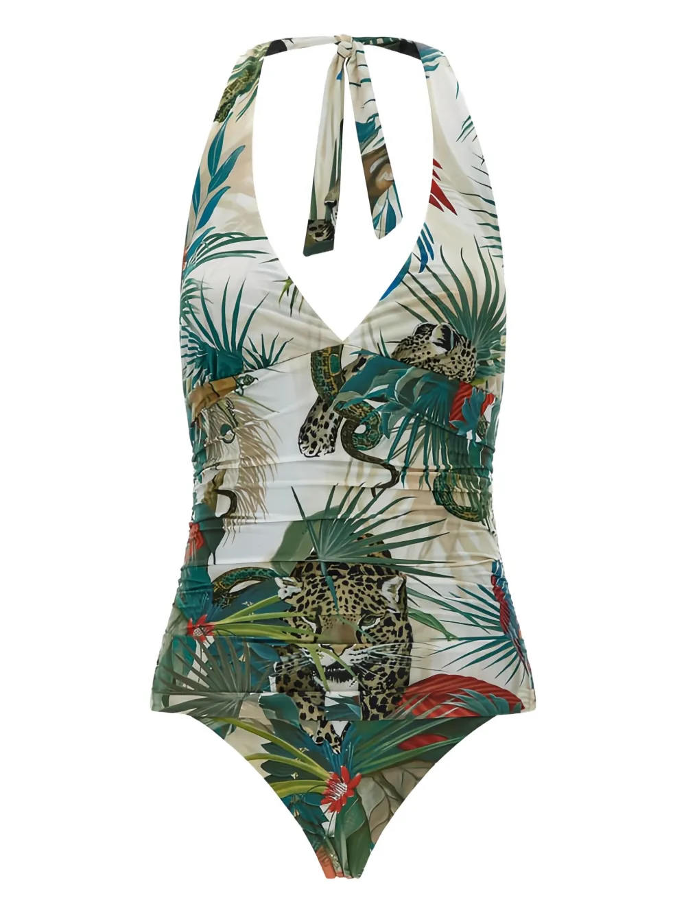 Roberto Cavalli animal-print swimsuit | Green | Image 1
