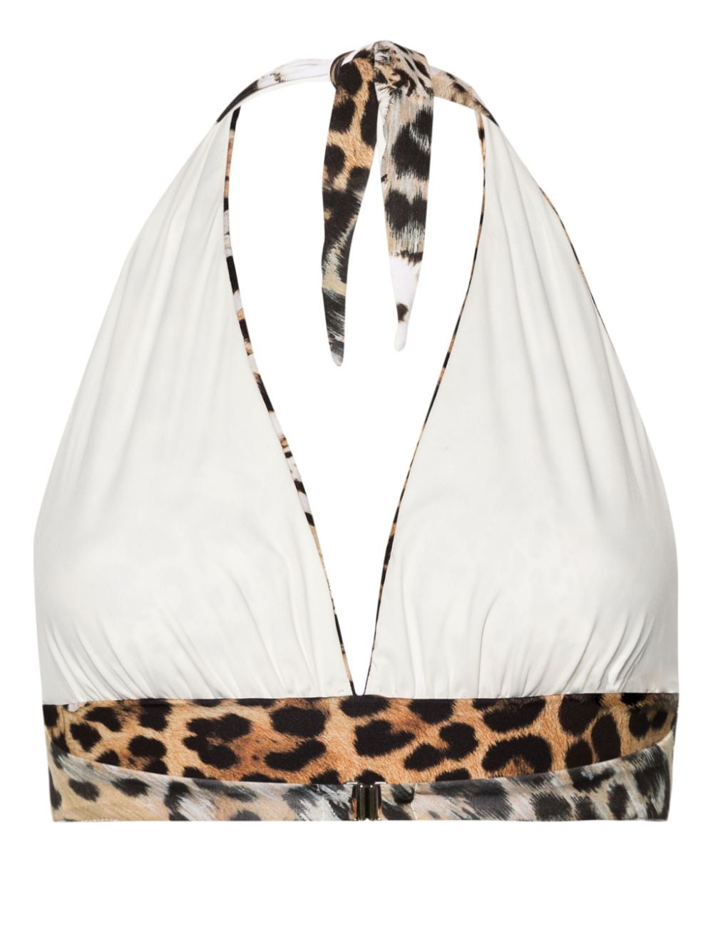 Image 2 of Roberto Cavalli jaguar skin-print bikini top