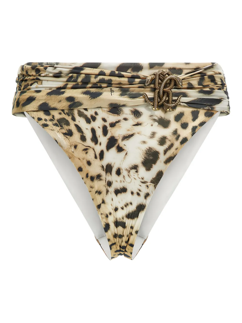 Roberto Cavalli leopard-print belted bikini bottom | Brown | Image 1
