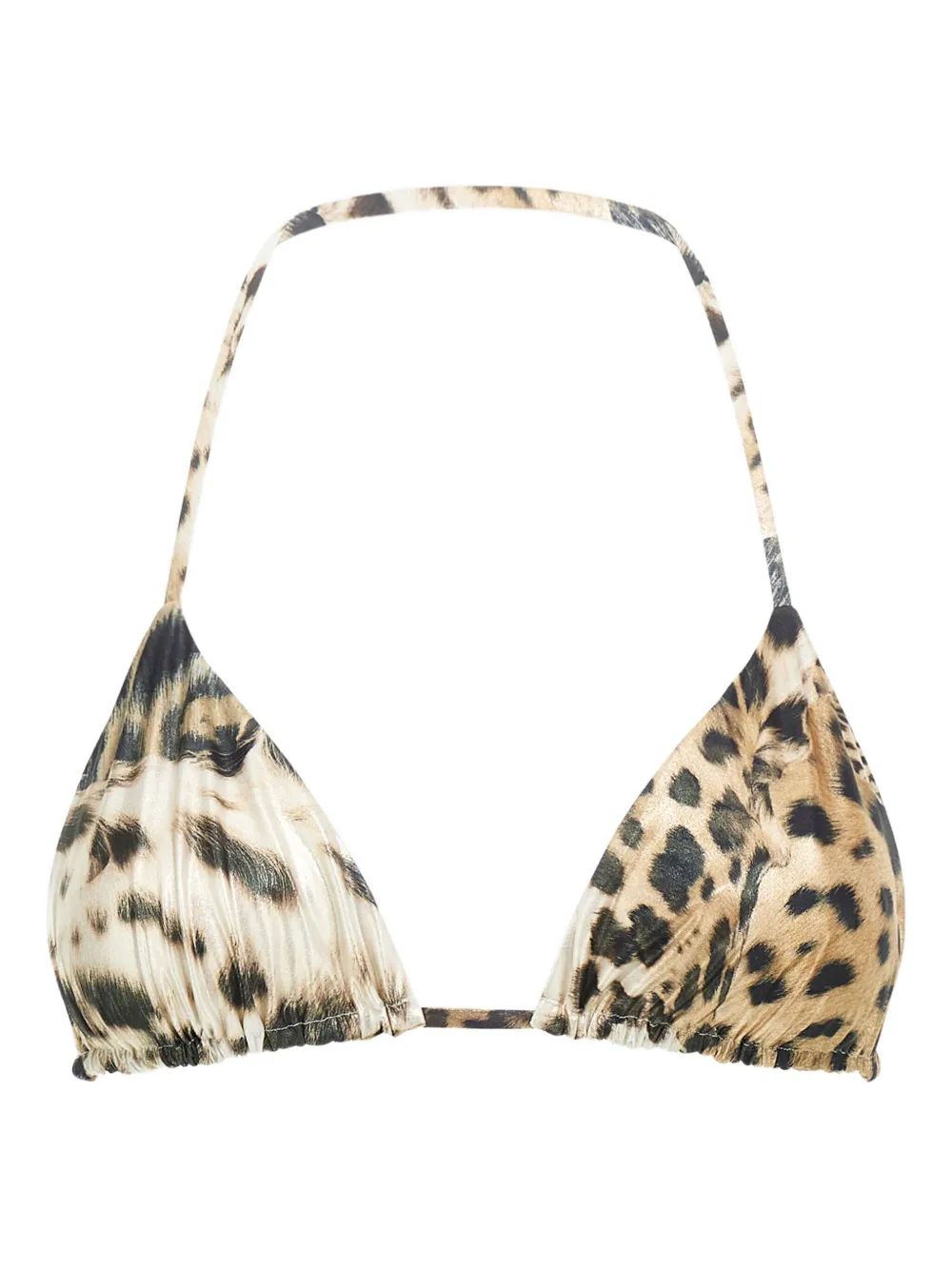 Roberto Cavalli leopard-print triangle bikini top | Brown | Image 1
