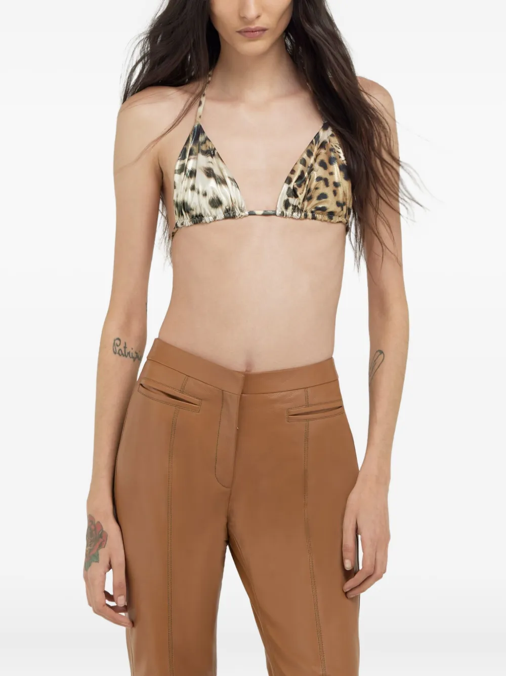 Roberto Cavalli leopard-print triangle bikini top | Bikinis | Image 2