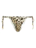 Roberto Cavalli leopard-print tie-side biquini button - Neutrals