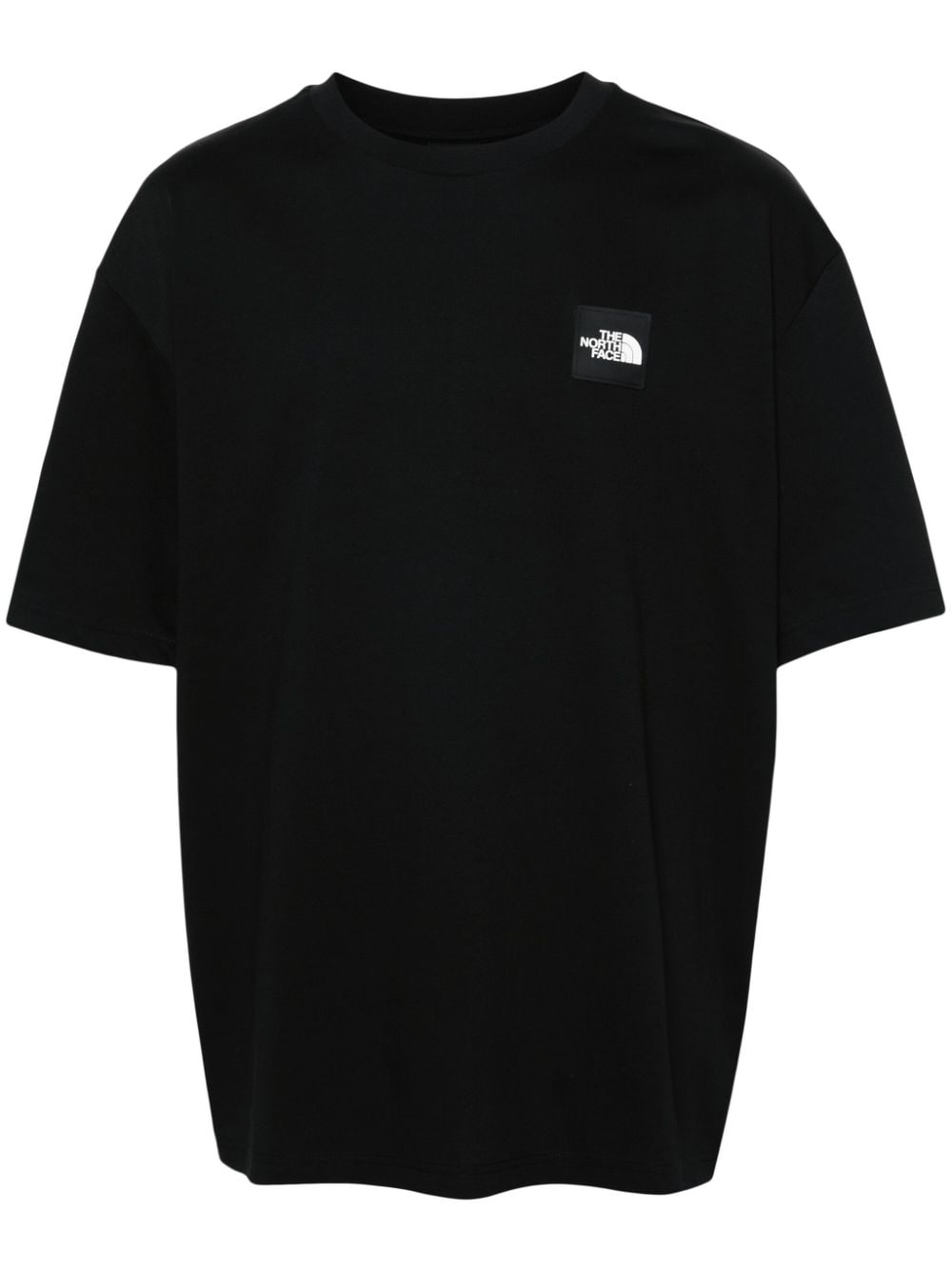 Shop The North Face Rubberised-logo Cotton T-shirt In Black