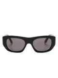 Alexander McQueen Eyewear logo-print geometric-frame sunglasses - Black