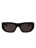 Alexander McQueen Eyewear logo-print geometric-frame sunglasses - Black