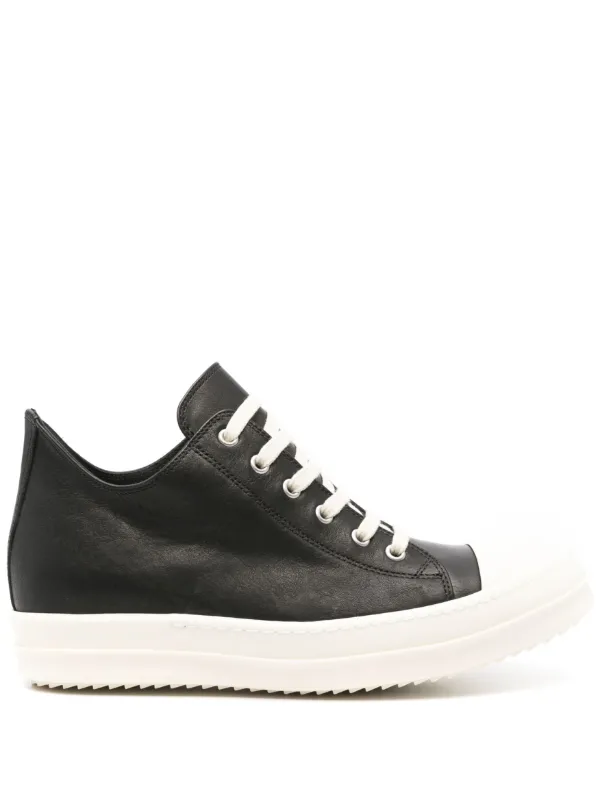 Rick Owens Low Leather Sneakers Black FARFETCH AU