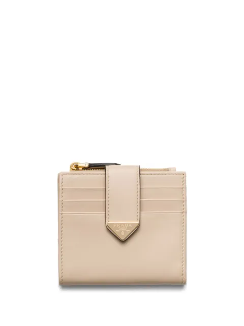 Prada small leather bi-fold wallet