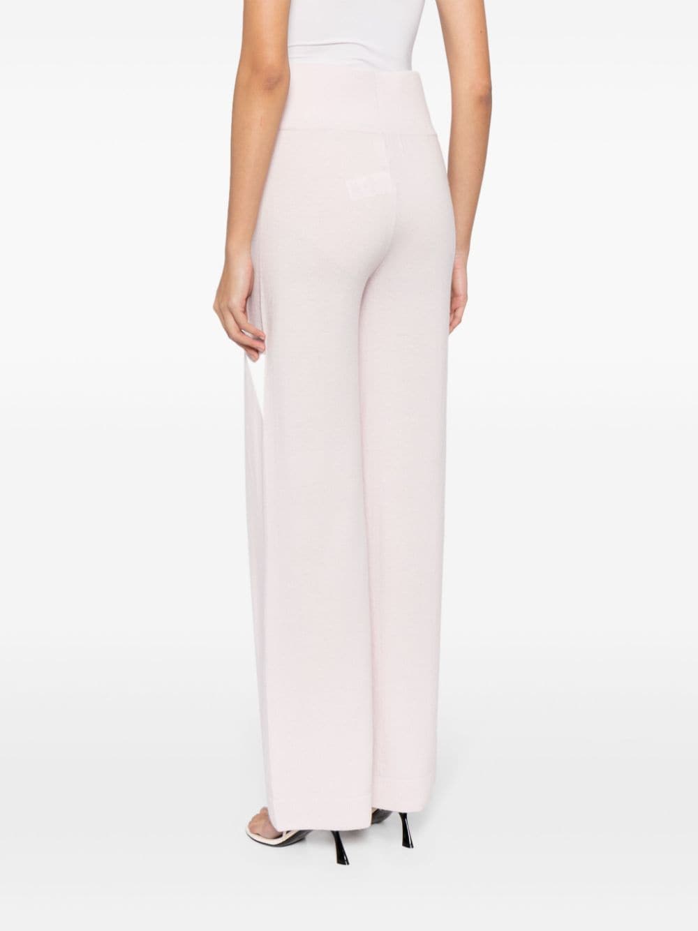 Shop Allude Knitted Straight-leg Trousers In Pink