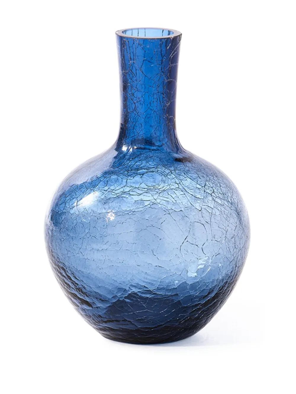 Polspotten Ball Body Glass Vase (32cm) In Blue