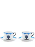 AQUAZZURA CASA Jaipur teacups and saucers (set of two) - Blue