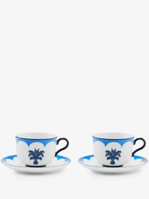 AQUAZZURA CASA set de dos tazas de té y platos Jaipur