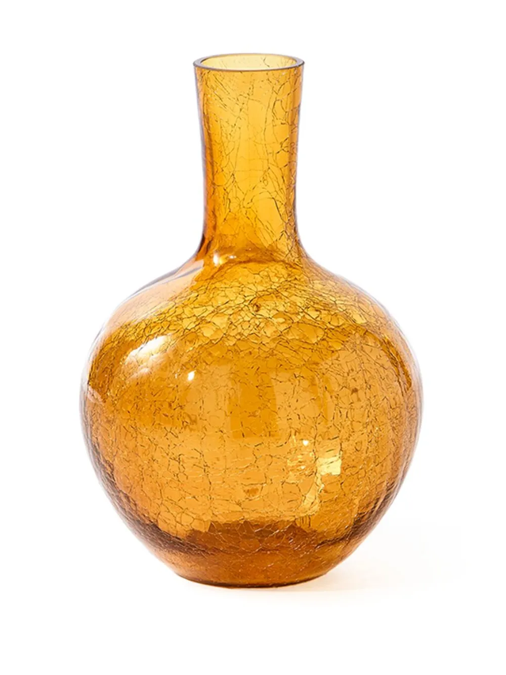 Polspotten Ball Body Glass Vase (32cm) In Yellow