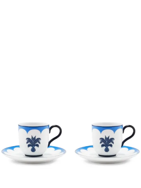 AQUAZZURA CASA Jaipur coffee cups and saucers (set of two)