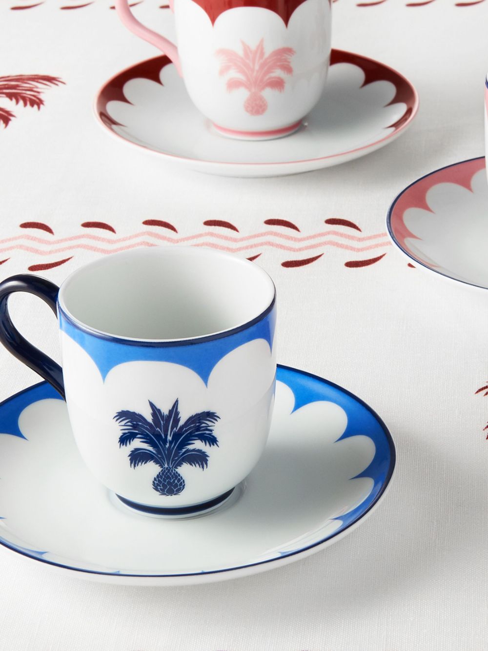 Shop Aquazzura Casa Jaipur Coffee Cups And Saucers (set Of Two) In Blue