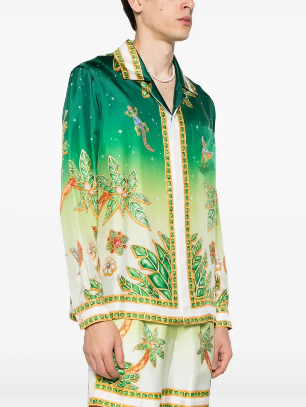 Casablanca Joyaux D'Afrique Silk Shirt | Green | FARFETCH