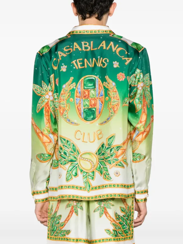 Casablanca Joyaux D'Afrique Silk Shirt | Green | FARFETCH