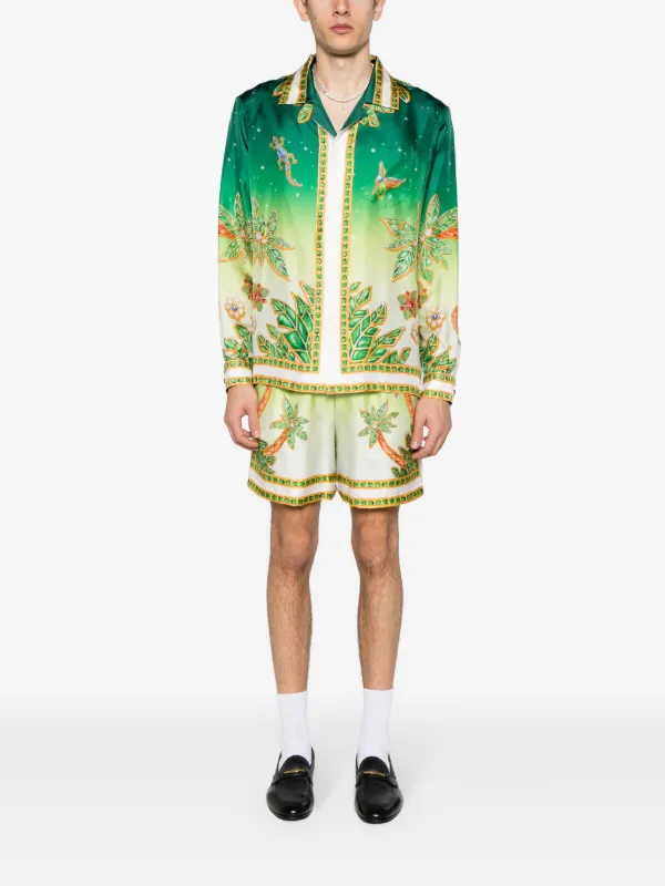 Casablanca Joyaux D'Afrique Silk Shirt | Green | FARFETCH