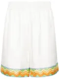 Casablanca Afro Cubism Tennis Club silk shorts - White