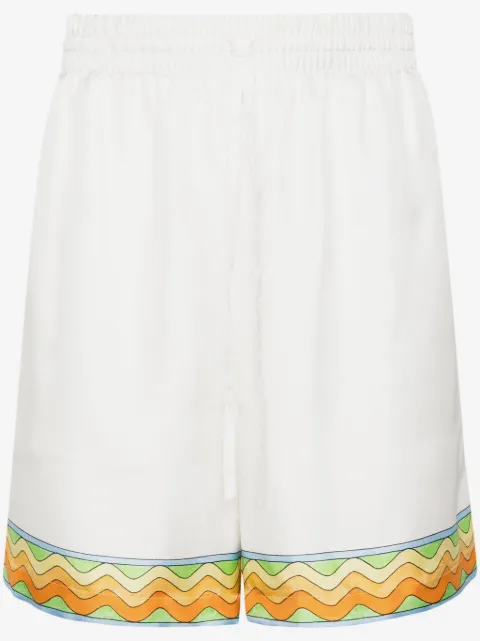Casablanca Afro Cubism Tennis Club silk shorts